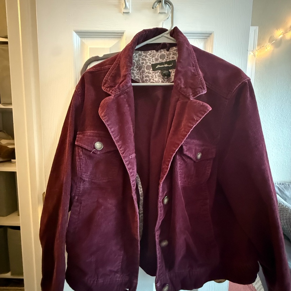 Eddie Bauer Corduroy Jacket in Deep Wine